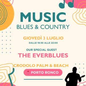 Giovedì sera 3 Luglio ci sara Blues & Country con Everblues